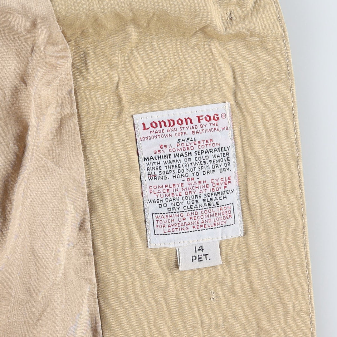 1970'S London Fog Balmacaan Coat (Women's Size L equivalent) Vintage polyester Beige type Vintage Second Hand