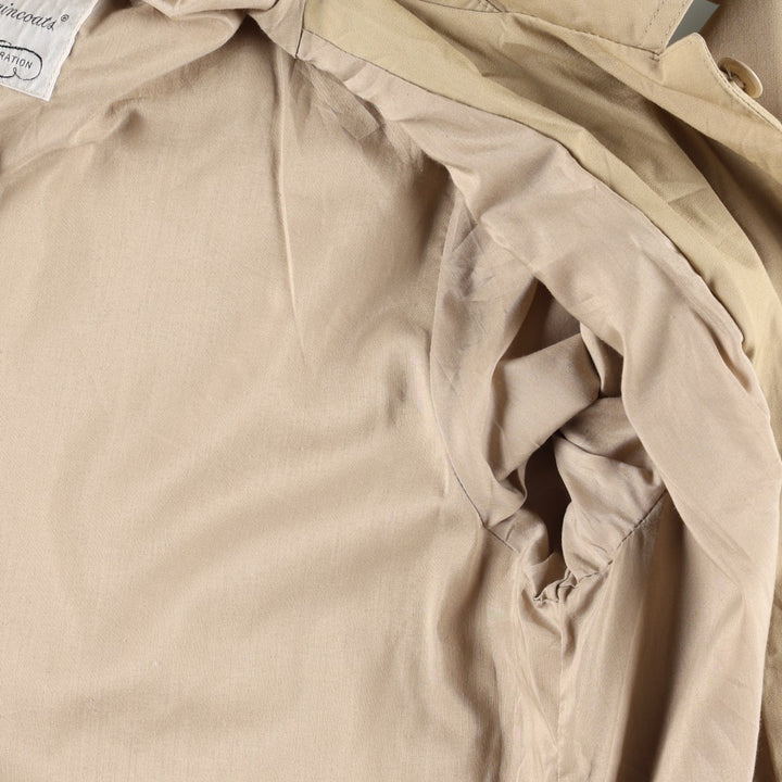 1970'S London Fog Balmacaan Coat (Women's Size L equivalent) Vintage polyester Beige type Vintage Second Hand
