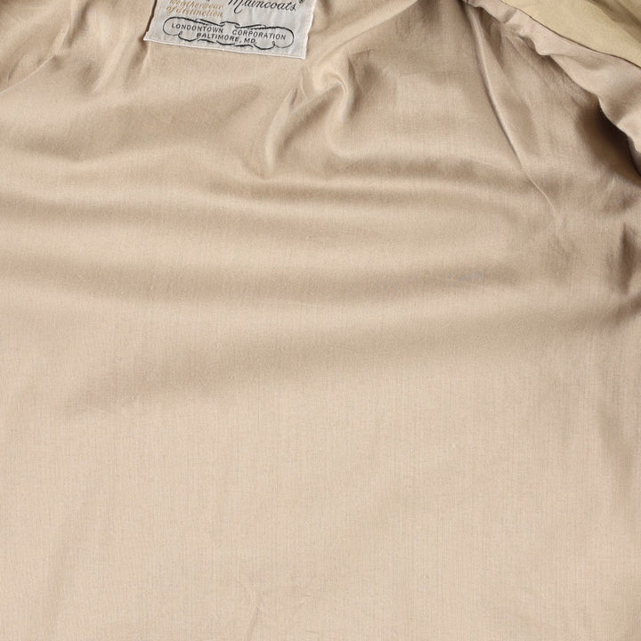 1970'S London Fog Balmacaan Coat (Women's Size L equivalent) Vintage polyester Beige type Vintage Second Hand