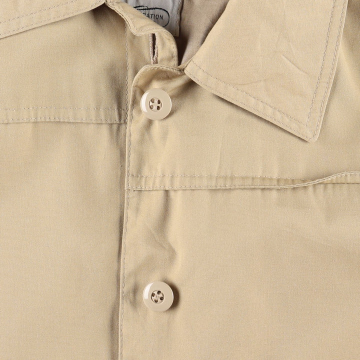 1970'S London Fog Balmacaan Coat (Women's Size L equivalent) Vintage polyester Beige type Vintage Second Hand