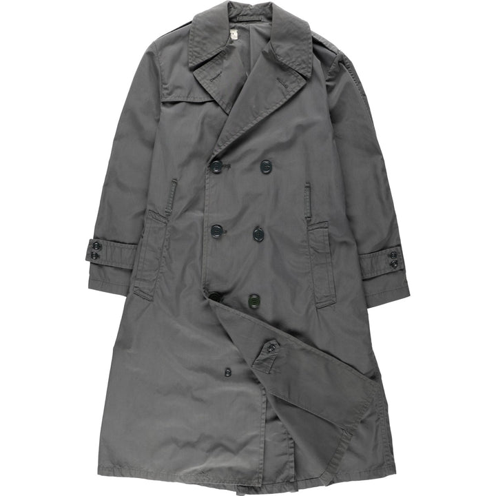 1960'S US Military Issue Trench Coat, Made in USA, Size 36 (Men's S equivalent), Vintage cotton Khaki type Vintage Second Hand