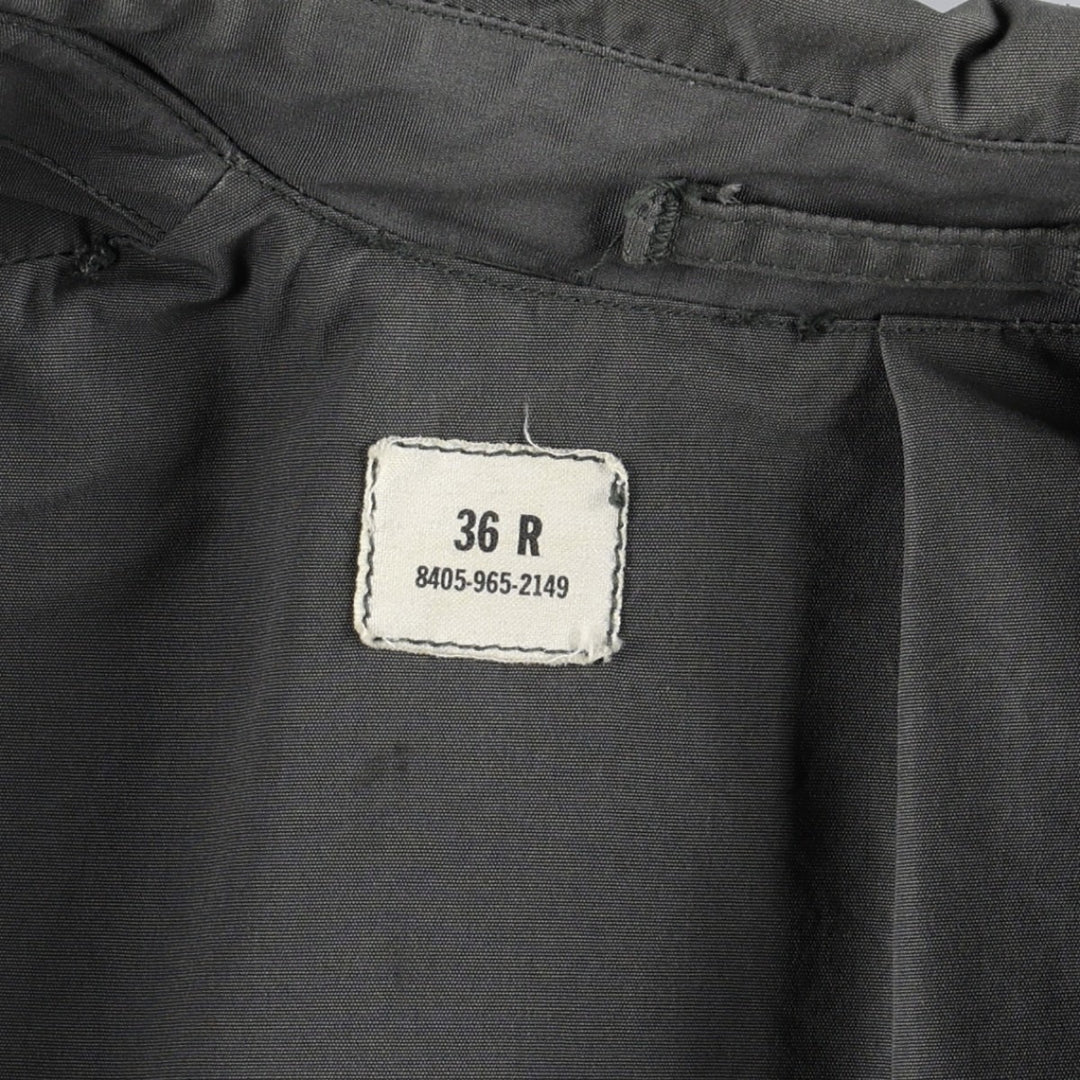 1960'S US Military Issue Trench Coat, Made in USA, Size 36 (Men's S equivalent), Vintage cotton Khaki type Vintage Second Hand