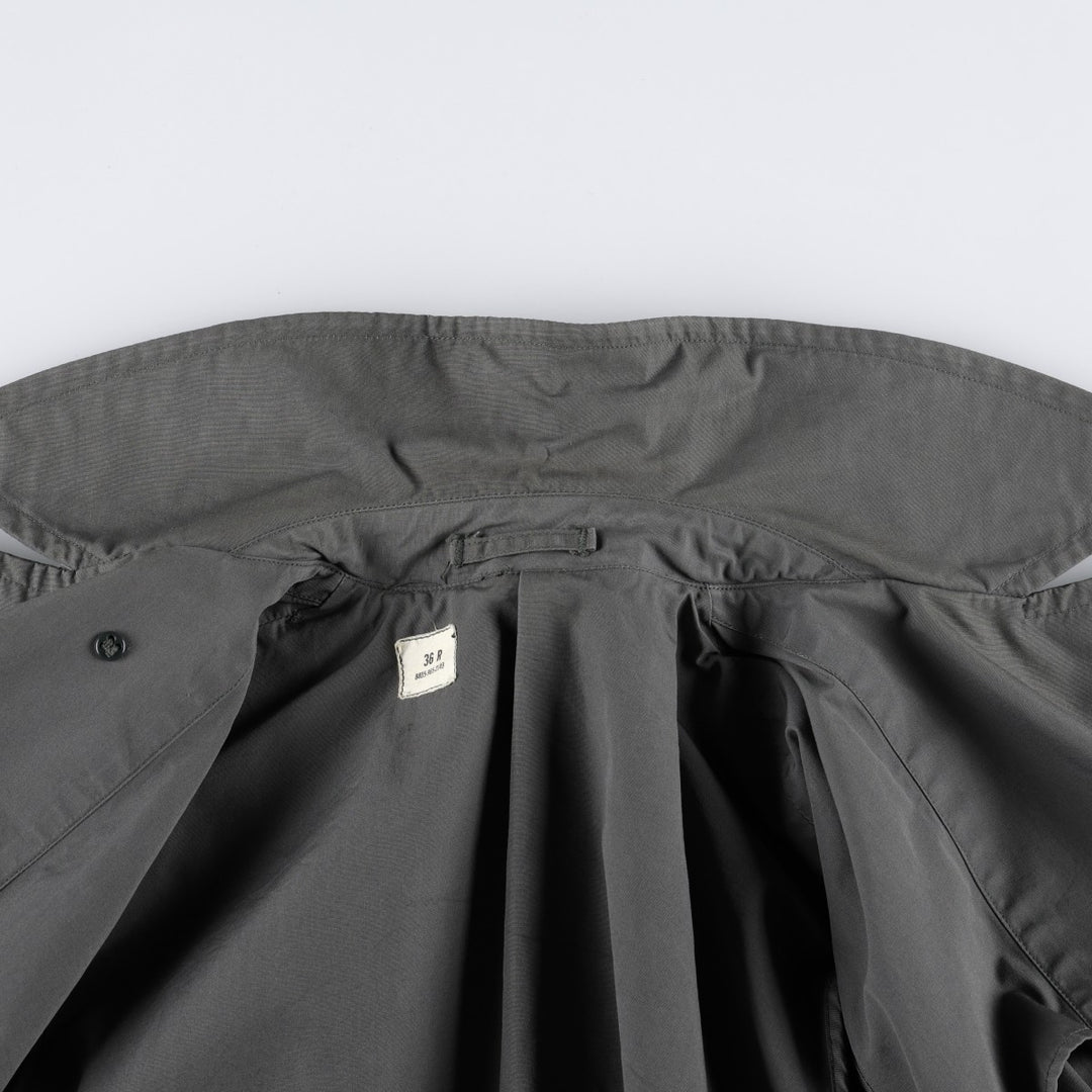 1960'S US Military Issue Trench Coat, Made in USA, Size 36 (Men's S equivalent), Vintage cotton Khaki type Vintage Second Hand