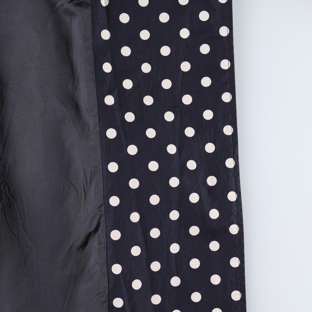Ralph Lauren trench coat, women's size S (approx.), featuring a polka dot pattern. cotton navy blue type Vintage Second Hand