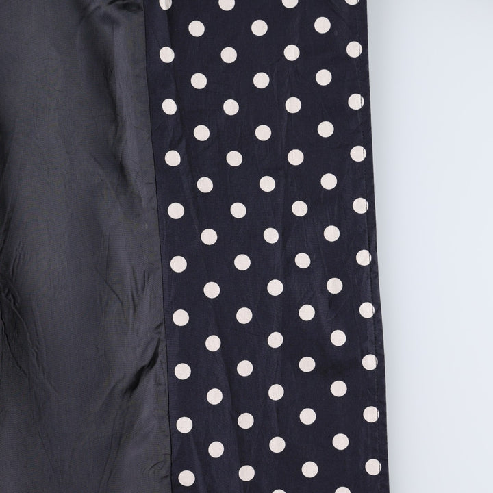 Ralph Lauren trench coat, women's size S (approx.), featuring a polka dot pattern. cotton navy blue type Vintage Second Hand