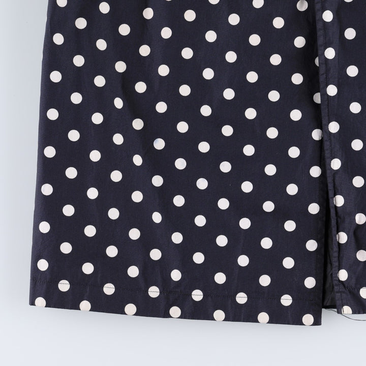 Ralph Lauren trench coat, women's size S (approx.), featuring a polka dot pattern. cotton navy blue type Vintage Second Hand