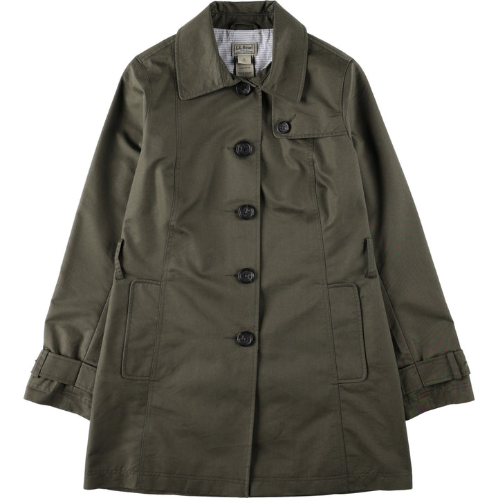 90s-00'S LL Bean Balmacaan Coat (Women's Size S equivalent) Vintage cotton Khaki type Vintage Second Hand