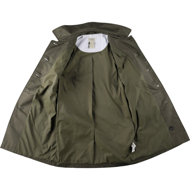 90s-00'S LL Bean Balmacaan Coat (Women's Size S equivalent) Vintage cotton Khaki type Vintage Second Hand