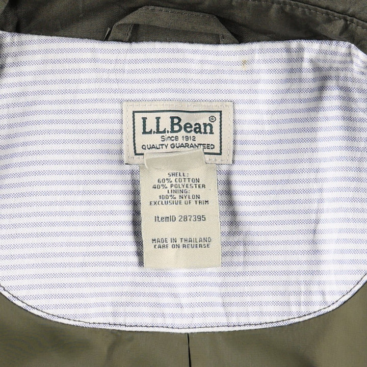 90s-00'S LL Bean Balmacaan Coat (Women's Size S equivalent) Vintage cotton Khaki type Vintage Second Hand