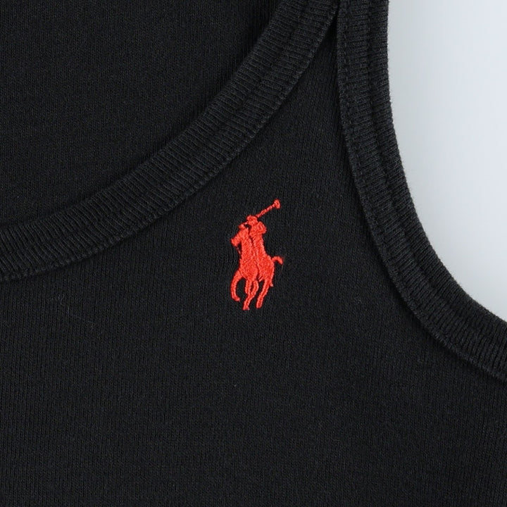 Ralph Lauren RALPH LAUREN SPORT Half-Length Sleeveless A-Line Dress, Women's Size M (approx.) cotton black type Vintage Second Hand