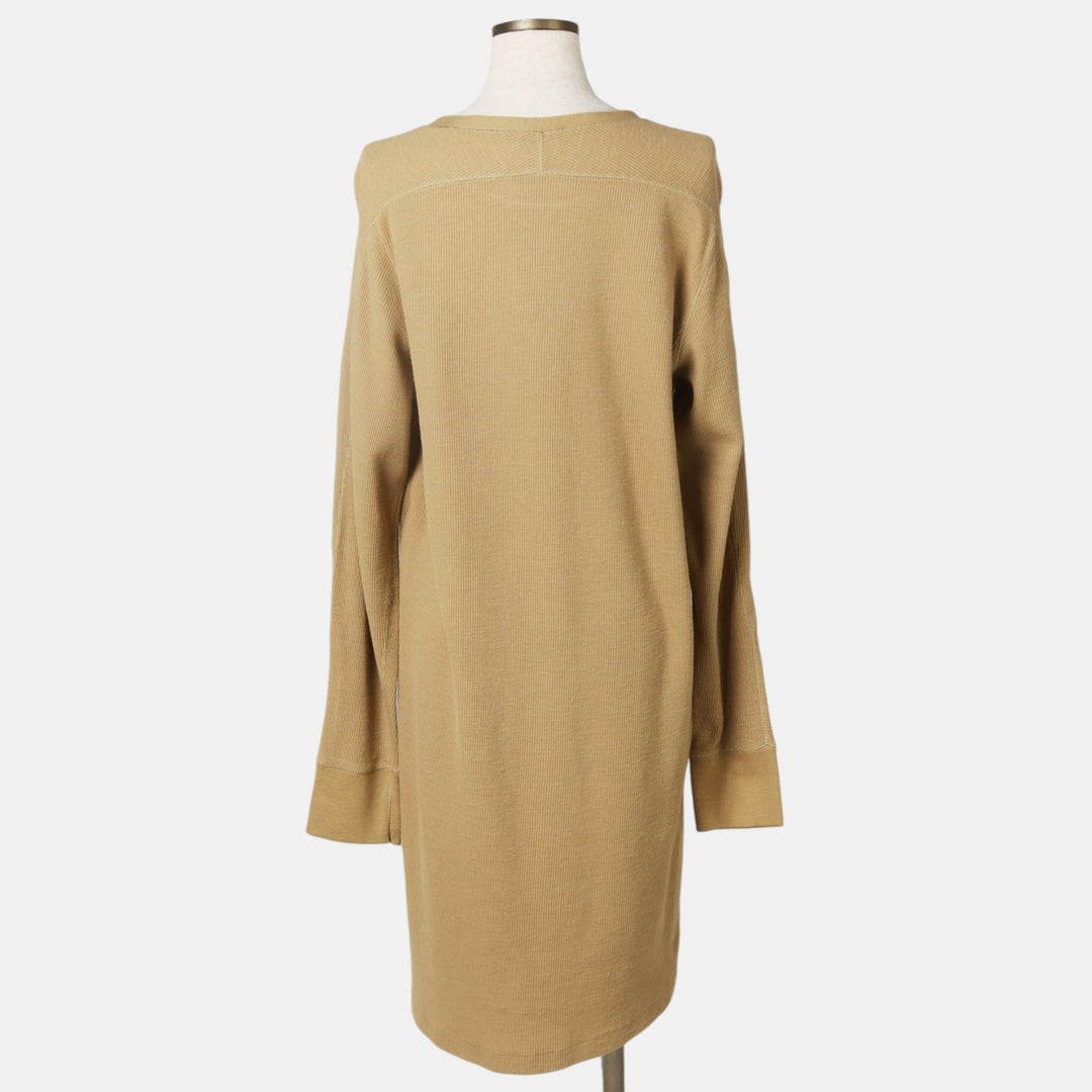 Ralph Lauren POLO RALPH LAUREN Half-Length Long-Sleeve Dress, Women's Size XL (approx.) cotton Beige type Vintage Second Hand