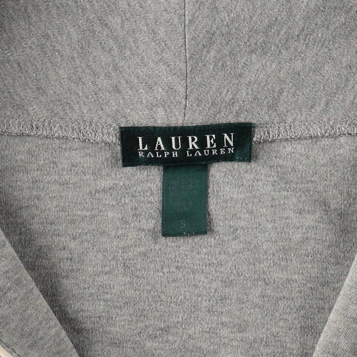 Ralph Lauren LAUREN Half-length Shawl Collar Long-Sleeve Jersey Dress, Women's Size S (approx.) cotton gray type Vintage Second Hand