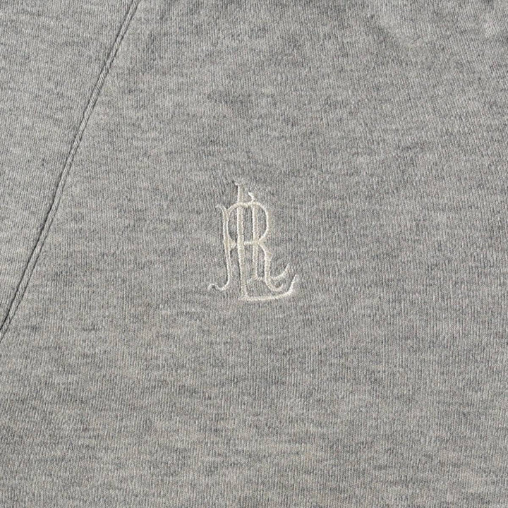 Ralph Lauren LAUREN Half-length Shawl Collar Long-Sleeve Jersey Dress, Women's Size S (approx.) cotton gray type Vintage Second Hand