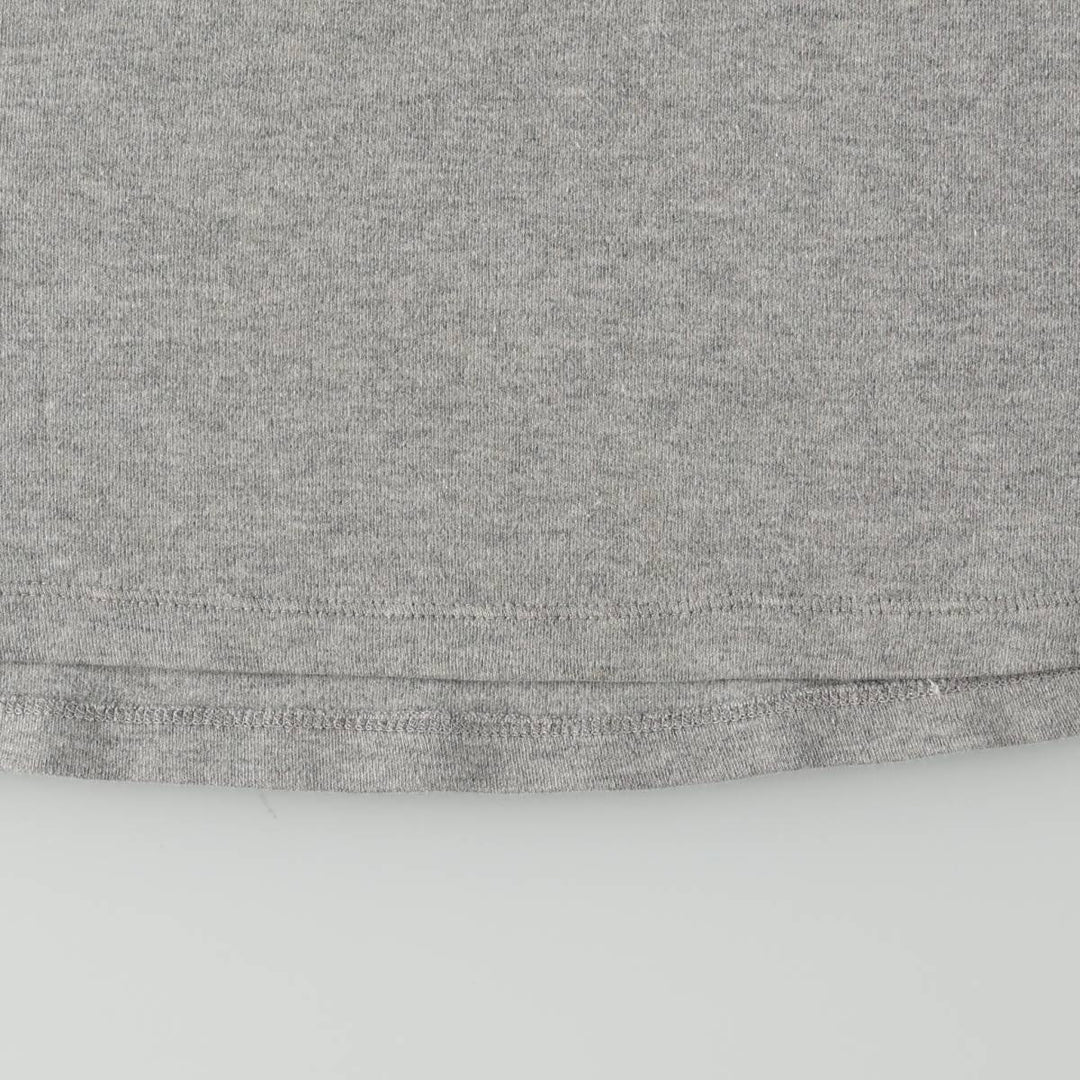 Ralph Lauren LAUREN Half-length Shawl Collar Long-Sleeve Jersey Dress, Women's Size S (approx.) cotton gray type Vintage Second Hand