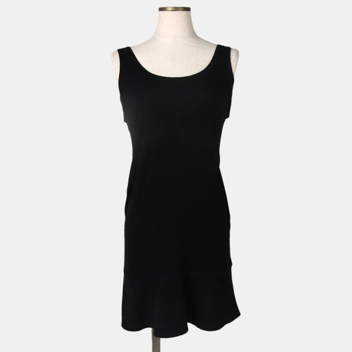 OCEANO Half-Length Backless Sleeveless A-Line Dress, Made in Italy, Women's Size M (approx.) unclear black type Vintage Second Hand