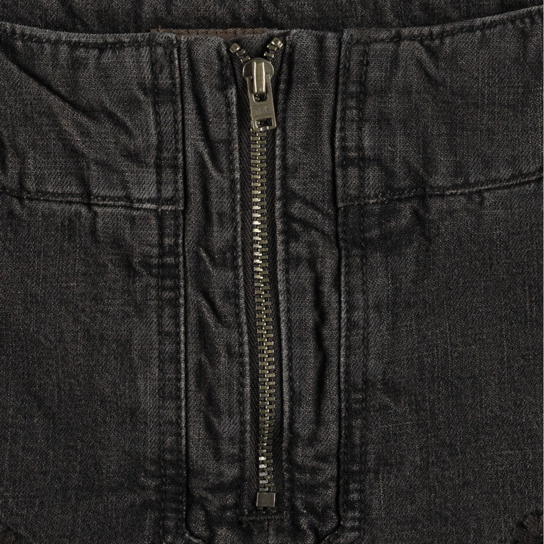 HIRSCH Denim Long Tight Skirt, Women's Size L (approx.) cotton dark chocolate Vintage Second Hand