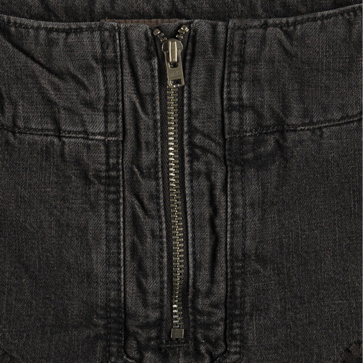 HIRSCH Denim Long Tight Skirt, Women's Size L (approx.) cotton dark chocolate Vintage Second Hand