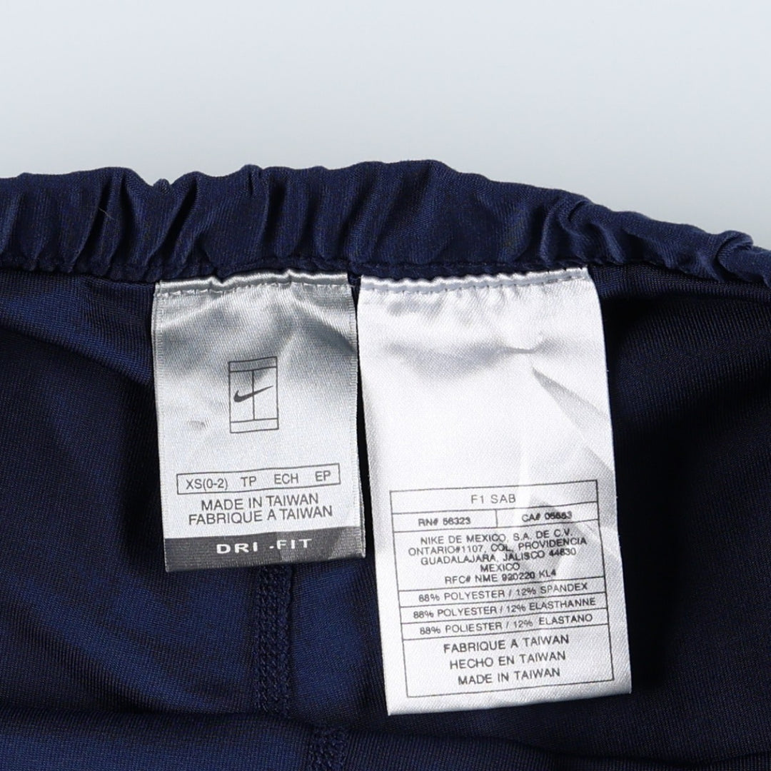 Nike DRI-FIT Mini Culotte Skirt (Women's Size XS) polyester navy blue type Vintage Second Hand