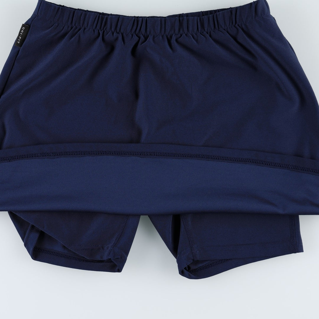 Nike DRI-FIT Mini Culotte Skirt (Women's Size XS) polyester navy blue type Vintage Second Hand