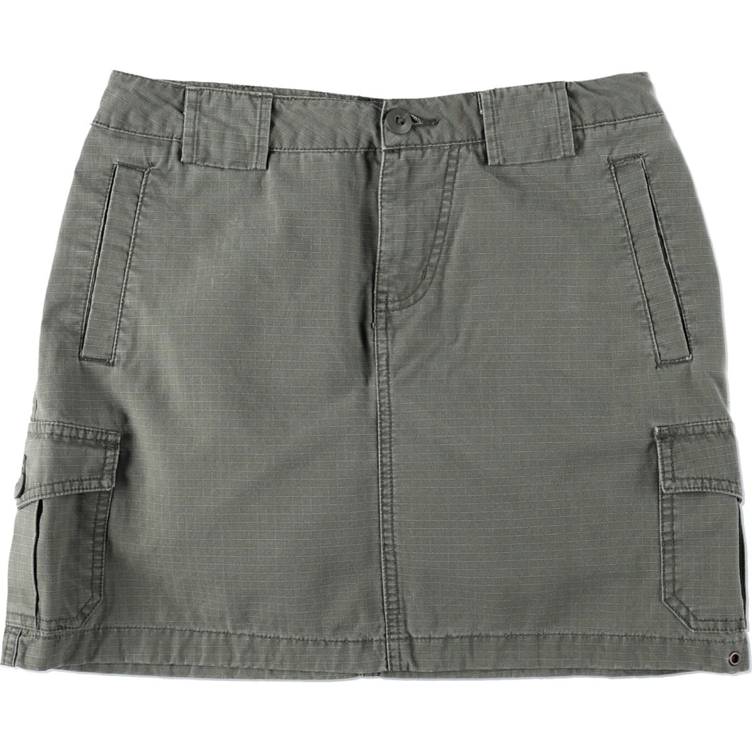 Mossimo Ripstop A-line Mini Skirt, Women's Size L (approx.) cotton Khaki type Vintage Second Hand