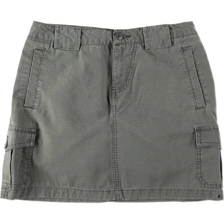 Mossimo Ripstop A-line Mini Skirt, Women's Size L (approx.) cotton Khaki type Vintage Second Hand