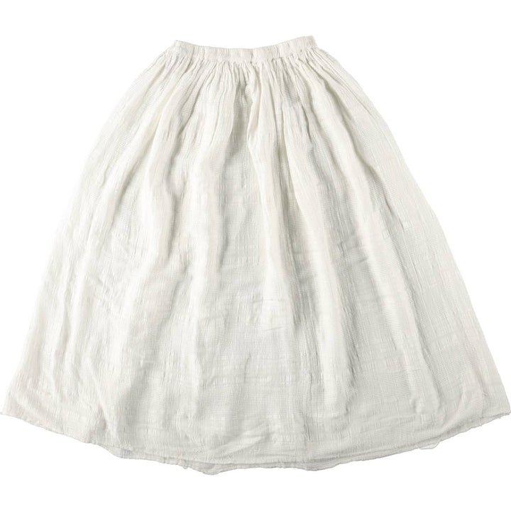 EXPRESS Long Gathered Skirt, Women's Size M (approx.) linen pale white type Vintage Second Hand