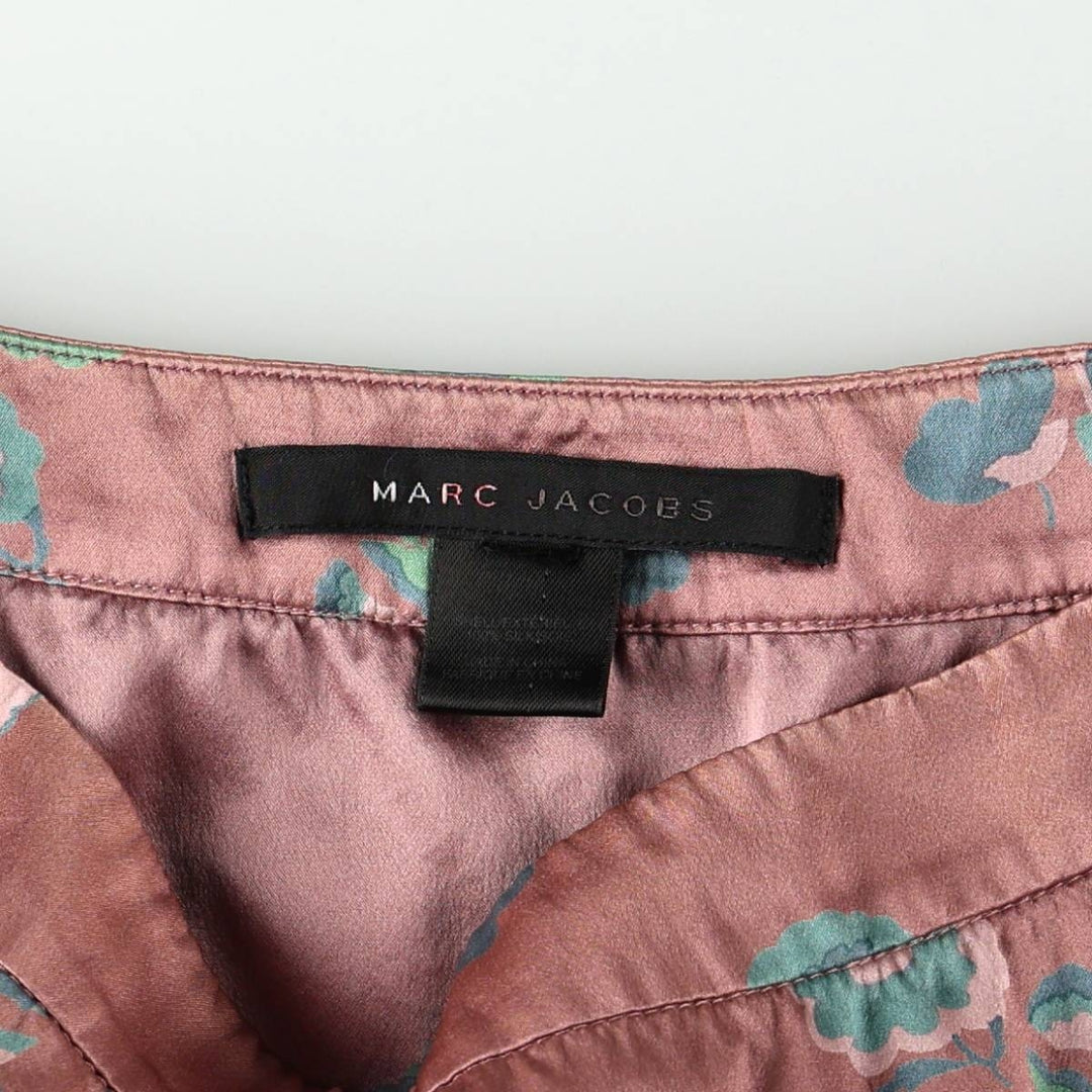 Marc Jacobs all-over floral print ruffled silk A-line mini skirt, women's size S (approx.) silk pink type Vintage Second Hand