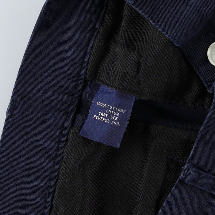 Ralph Lauren RALPH LAUREN SPORT Two-Pleat Chino Shorts, Women's XL (equivalent to W32) cotton navy blue type Vintage Second Hand