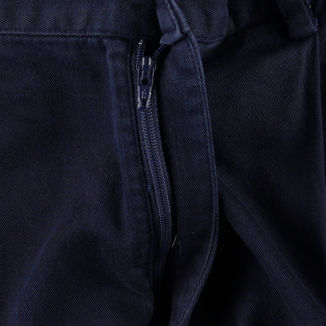 Ralph Lauren RALPH LAUREN SPORT Two-Pleat Chino Shorts, Women's XL (equivalent to W32) cotton navy blue type Vintage Second Hand