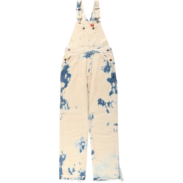 Dickies cut-off denim overalls, women's size L (equivalent to W30). cotton blue type Vintage Second Hand