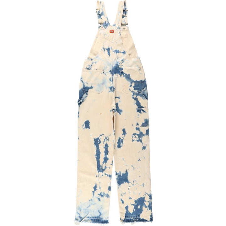 Dickies cut-off denim overalls, women's size L (equivalent to W30). cotton blue type Vintage Second Hand