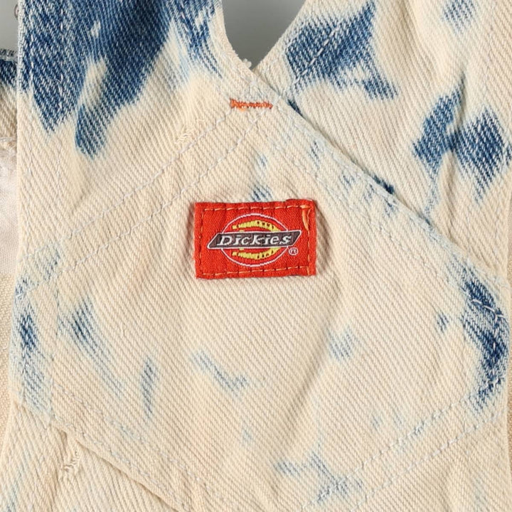 Dickies cut-off denim overalls, women's size L (equivalent to W30). cotton blue type Vintage Second Hand