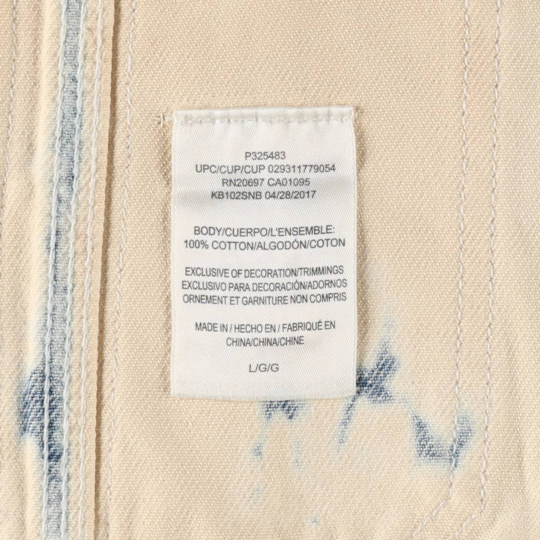Dickies cut-off denim overalls, women's size L (equivalent to W30). cotton blue type Vintage Second Hand