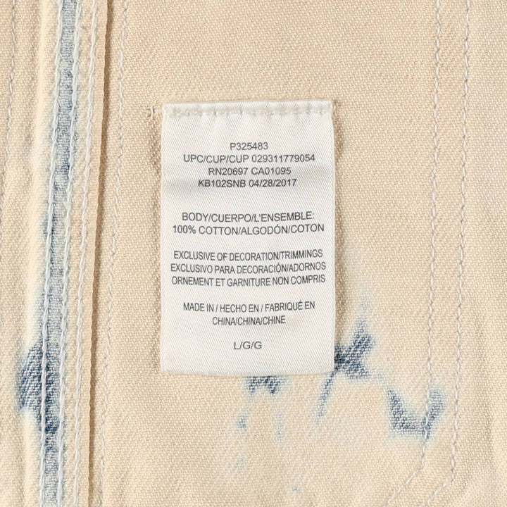 Dickies cut-off denim overalls, women's size L (equivalent to W30). cotton blue type Vintage Second Hand