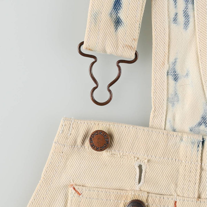 Dickies cut-off denim overalls, women's size L (equivalent to W30). cotton blue type Vintage Second Hand