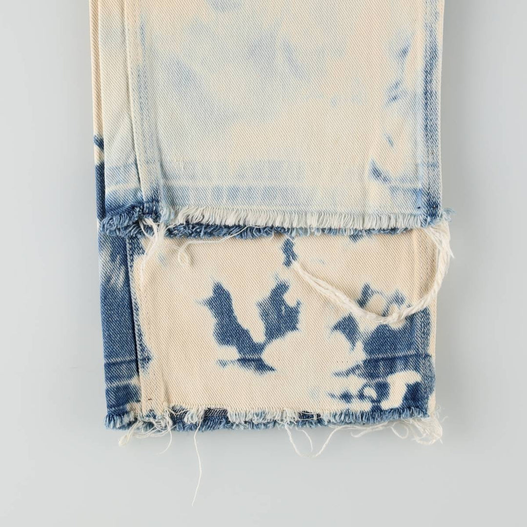 Dickies cut-off denim overalls, women's size L (equivalent to W30). cotton blue type Vintage Second Hand