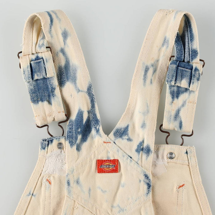 Dickies cut-off denim overalls, women's size L (equivalent to W30). cotton blue type Vintage Second Hand