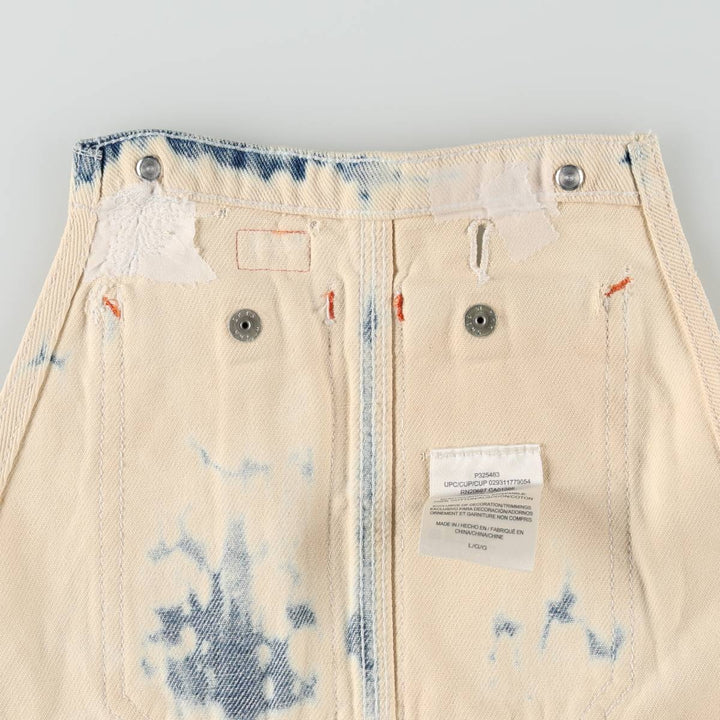 Dickies cut-off denim overalls, women's size L (equivalent to W30). cotton blue type Vintage Second Hand