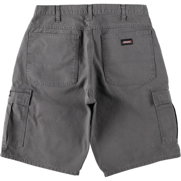 Dickies Duck Cargo Shorts, Half Pants, Men's, W34 equivalent cotton gray type Vintage Second Hand