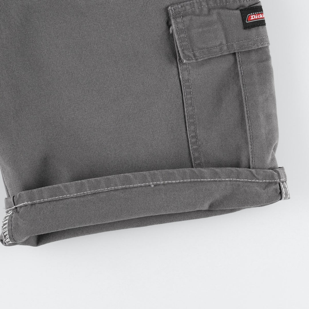 Dickies Duck Cargo Shorts, Half Pants, Men's, W34 equivalent cotton gray type Vintage Second Hand