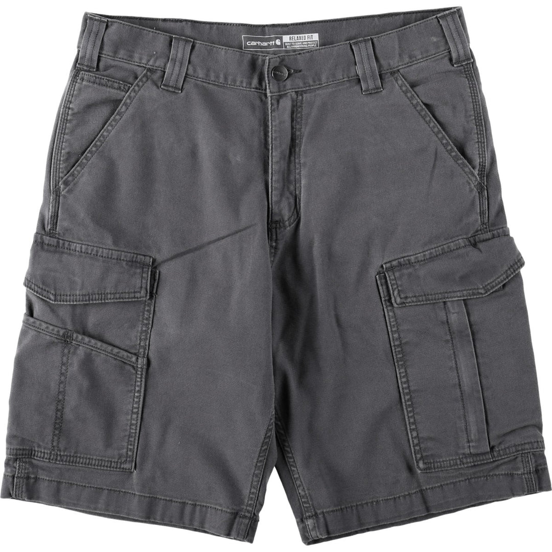Carhartt Relaxed Fit Duck Cargo Shorts, Men's, W34 equivalent cotton gray type Vintage Second Hand