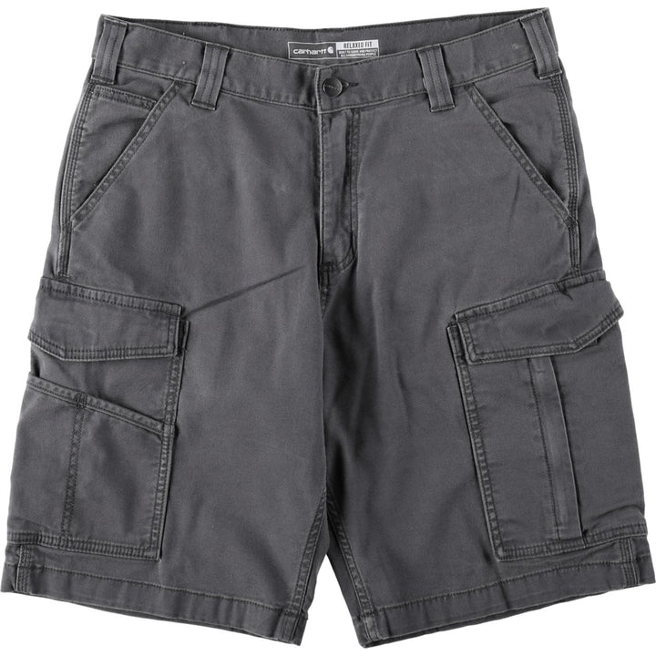 Carhartt Relaxed Fit Duck Cargo Shorts, Men's, W34 equivalent cotton gray type Vintage Second Hand