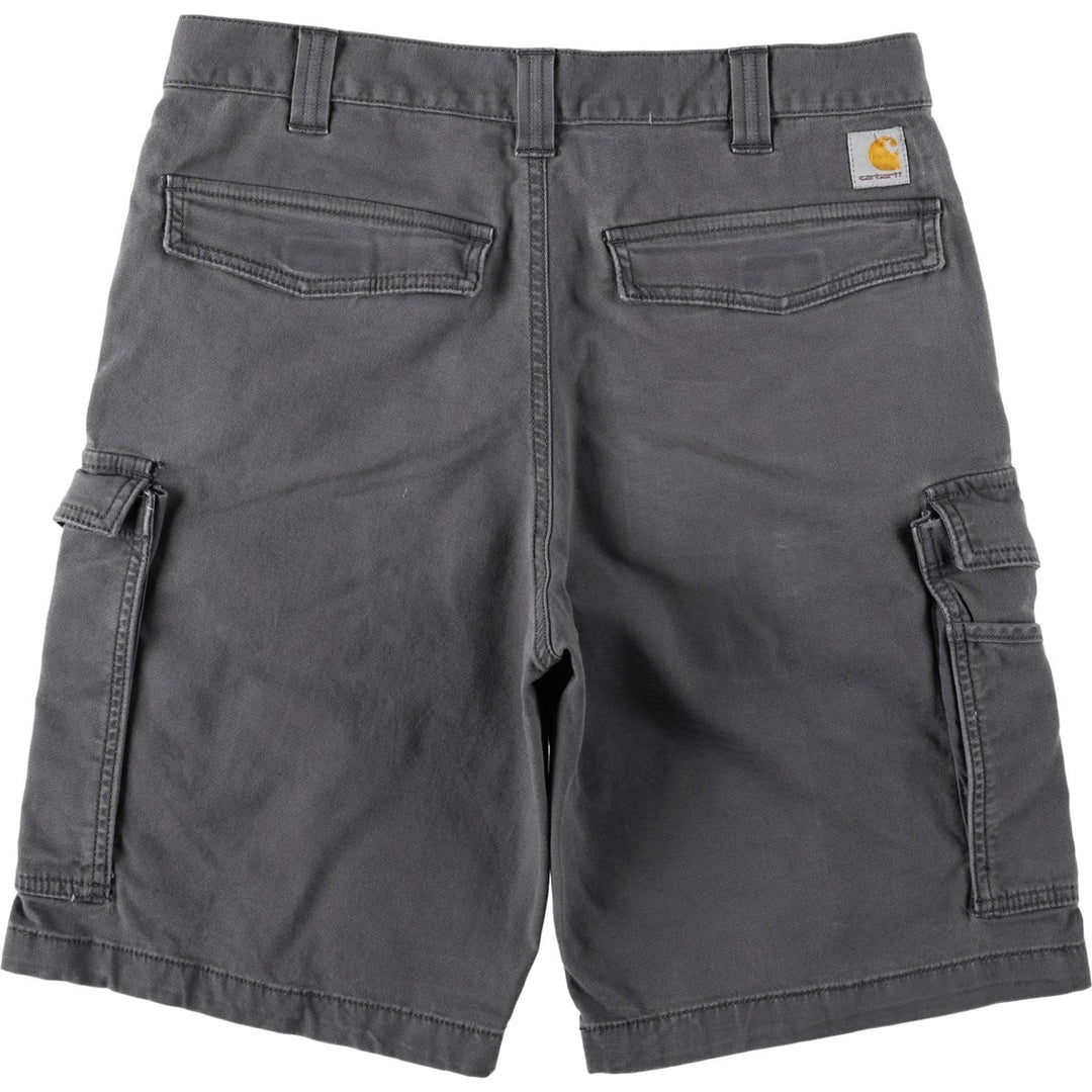Carhartt Relaxed Fit Duck Cargo Shorts, Men's, W34 equivalent cotton gray type Vintage Second Hand
