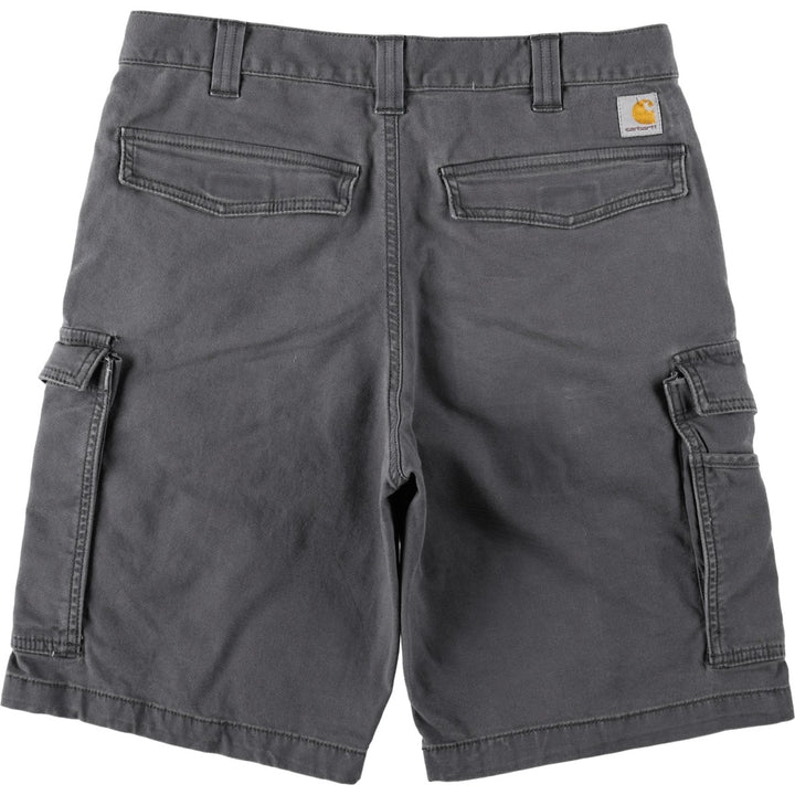 Carhartt Relaxed Fit Duck Cargo Shorts, Men's, W34 equivalent cotton gray type Vintage Second Hand