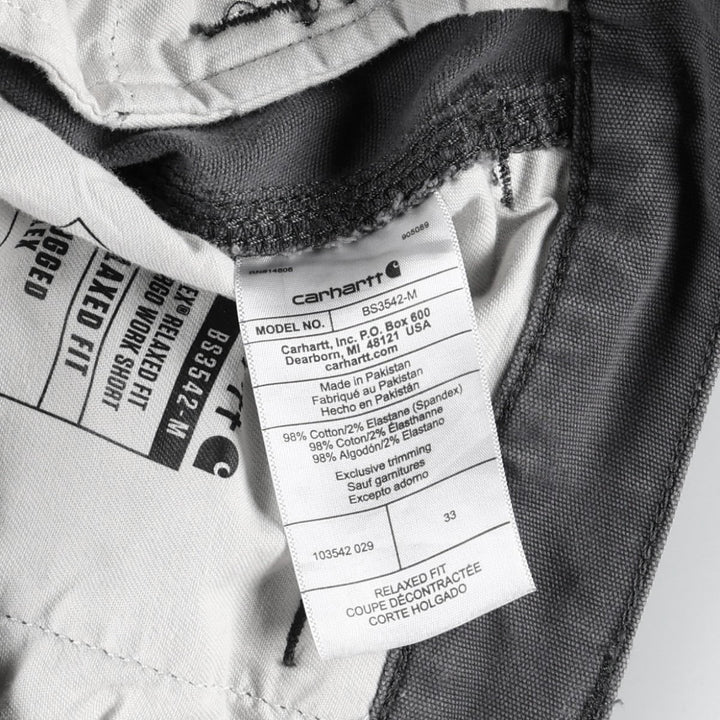 Carhartt Relaxed Fit Duck Cargo Shorts, Men's, W34 equivalent cotton gray type Vintage Second Hand