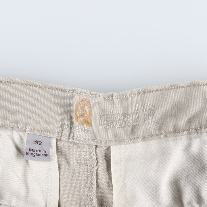 Carhartt Relaxed Fit Duck Painter Shorts, Men's Size W33 cotton ivory Vintage Second Hand