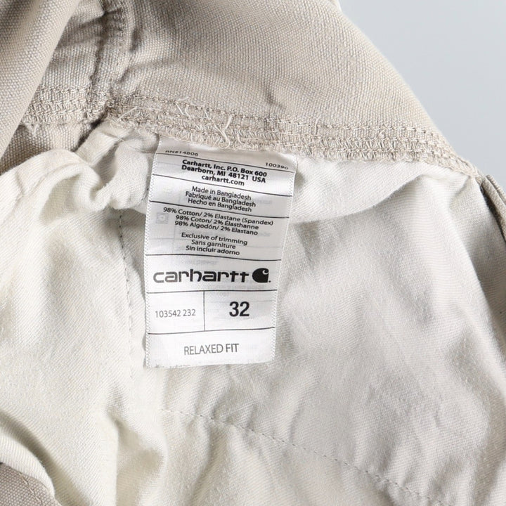Carhartt Relaxed Fit Duck Painter Shorts, Men's Size W33 cotton ivory Vintage Second Hand