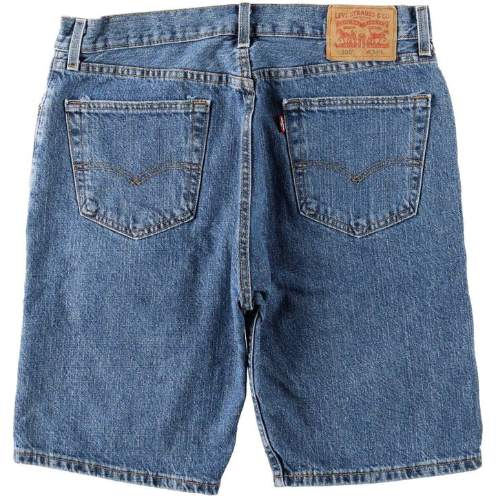 Levi's 505 denim shorts, men's size W35 cotton blue type Vintage Second Hand