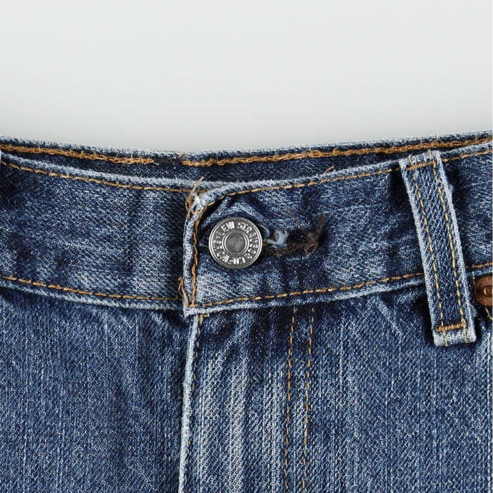 Levi's 505 denim shorts, men's size W35 cotton blue type Vintage Second Hand