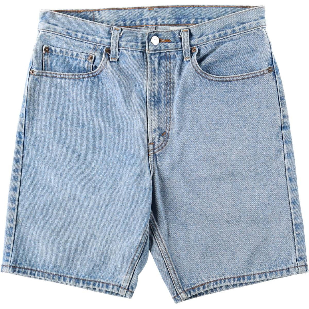00'S Levi's 505 REGULAR FIT denim shorts, men's size w34 cotton blue type Vintage Second Hand